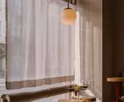 Transparent curtains in the windows