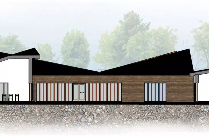 Kindergarten with nursery in Nagodzice, cross section