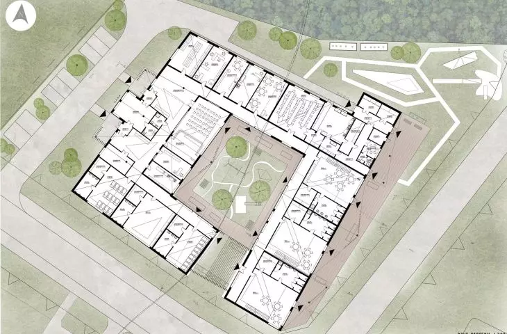Kindergarten with nursery in Nagodzice, projection