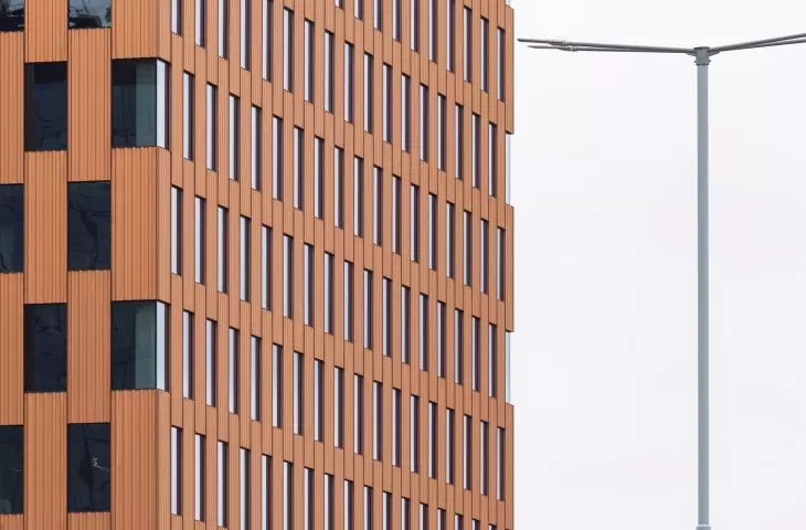 Rhythms on the facade of an office building