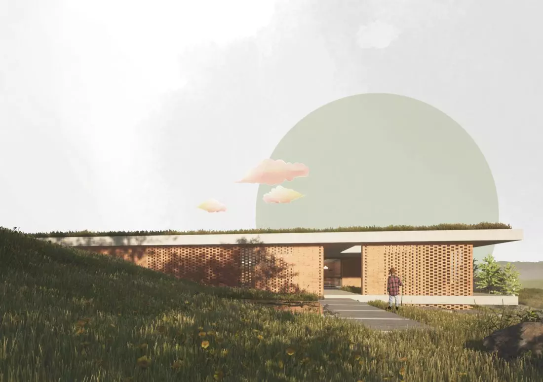 INvisible house
wpisany w zbocze terenu