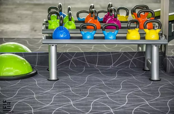printed patterns on the floor according to the customer's design