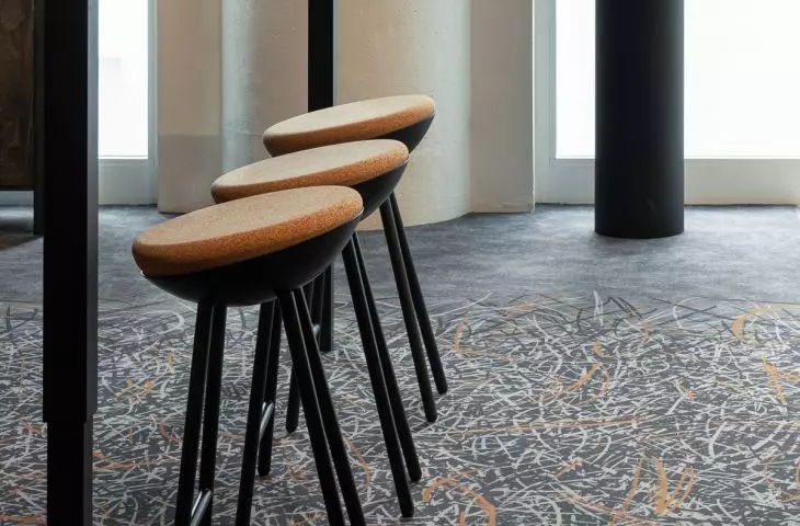 printed patterns on the floor according to the customer's design