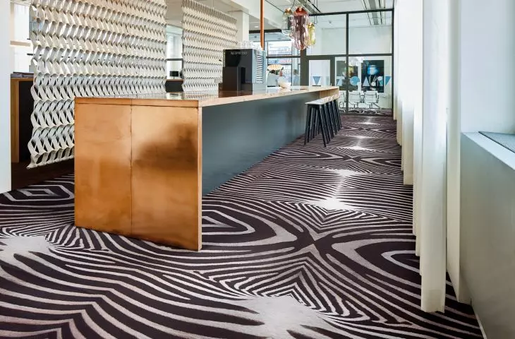 printed patterns on the floor according to the customer's design