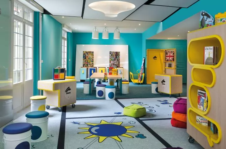 printed patterns on the floor according to the customer's design