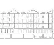 House on Debinska Street, cross section