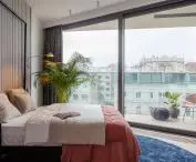 Apartament na warszawskim Powiślu, widok z sypialni