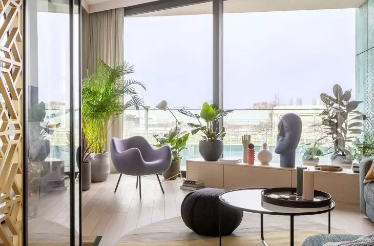 Apartament na warszawskim Powiślu, salon