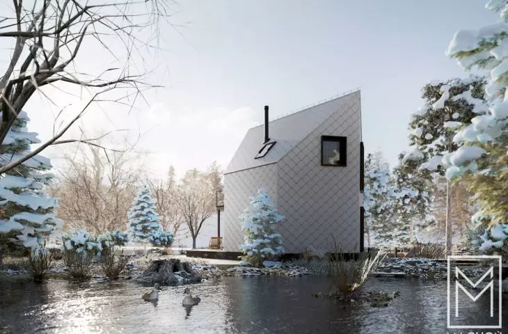 HeXa Hosue covered with fiber cement shingles