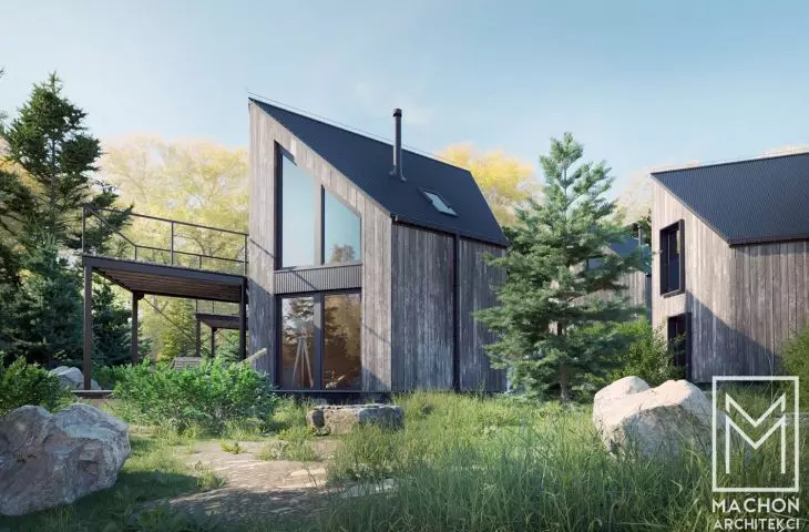 HeXa Hosue is a bungalow with mezzanine and terrace