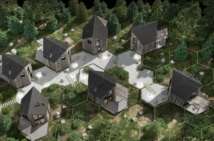 Holiday resort created with HeXa Hosue