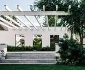 The villa was extended from the garden