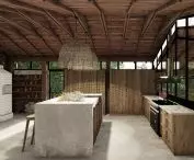 The kitchen is located on the first floor