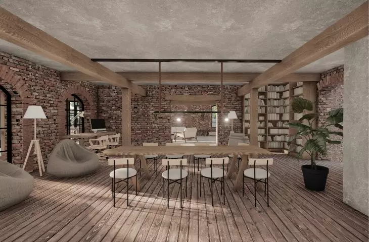 Inside the library