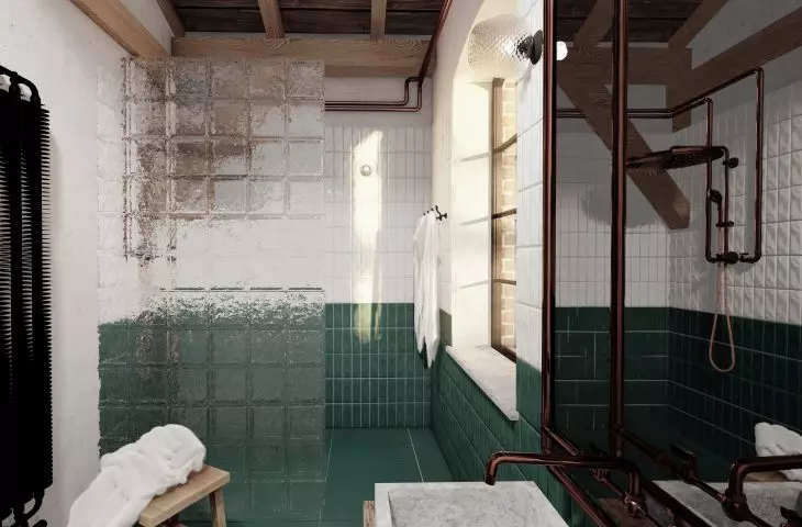 Bathroom in industrial style
