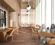 Kielce railway station, interior of bistro