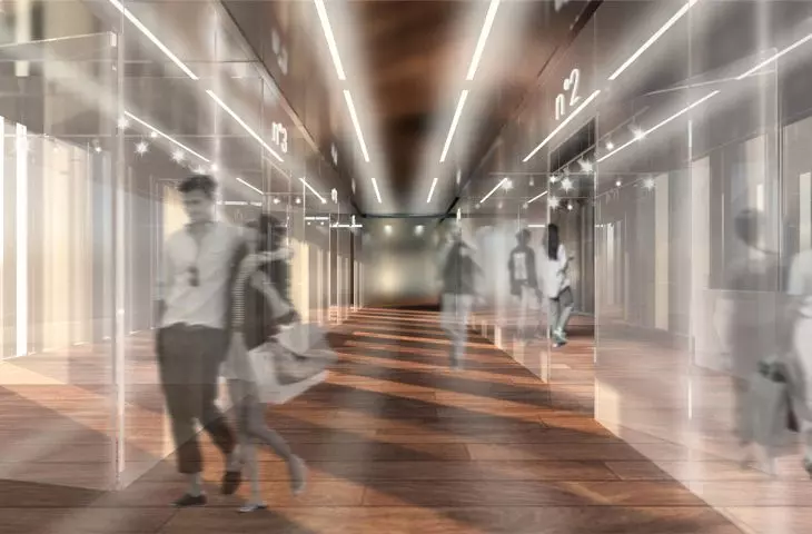 Kielce railway station, gallery space