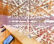 The kinetic installation is also located inside the pavilion