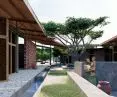 Women's House project in Senegal, rainwater tanks and terraces