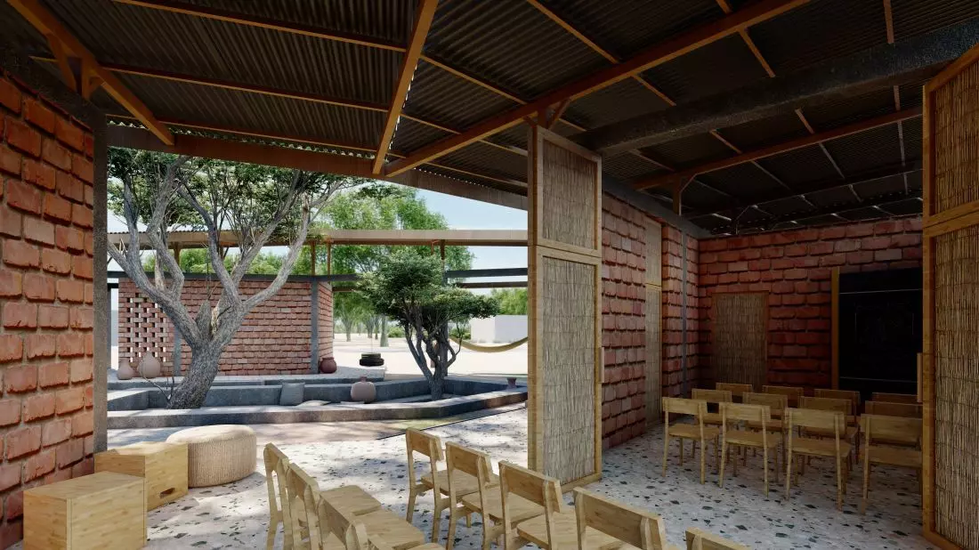 Projekt Domu Kobiet w Senegalu, wnętrze sali edukacyjnej