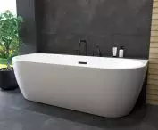 złoto i czerń w łazience