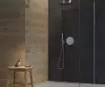 gold and black in the bathroom