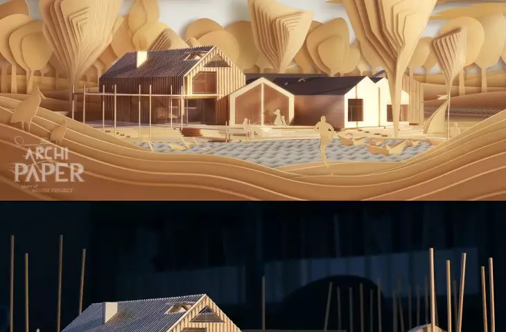 Animacja ArchiPaper, zdjęcie przed i po 