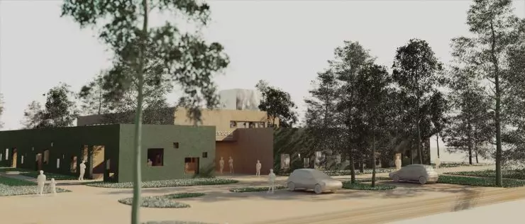 elewację was finished with elevation boards and green-tinted mineral structural plaster