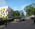 Municipal housing estate on Opolska Street in Poznań - visualization