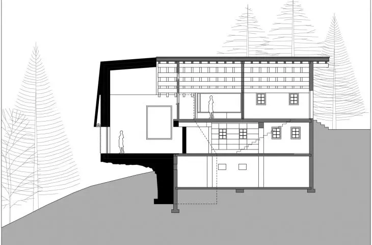 Denkraum – rozbudowa drewnianego domu