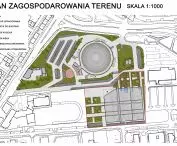 Projekt lodowiska w Opolu, zagospodarowanie terenu