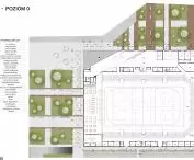 Projekt lodowiska w Opolu, rzut parteru