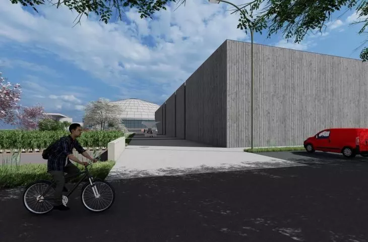 Projekt lodowiska w Opolu, prosta bryła obiektu