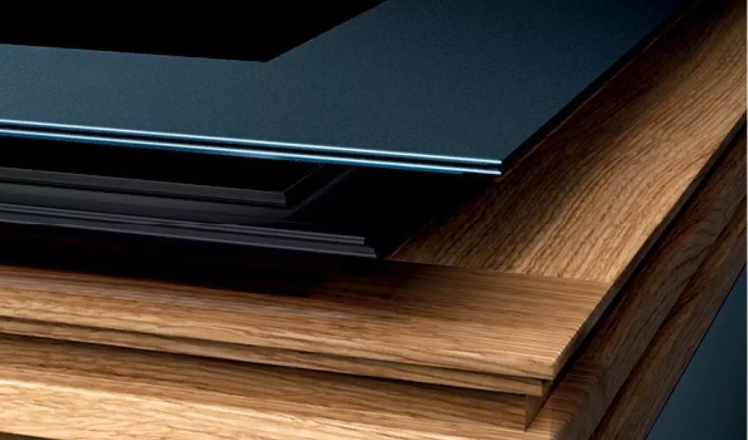 Combination of natural wood and aluminum