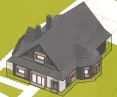 scheme of reconstruction of the block of a single-family house