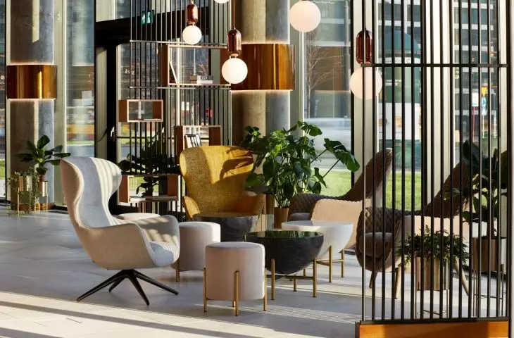 The space of the Crowne Plaza Warsaw hotel - The HUB