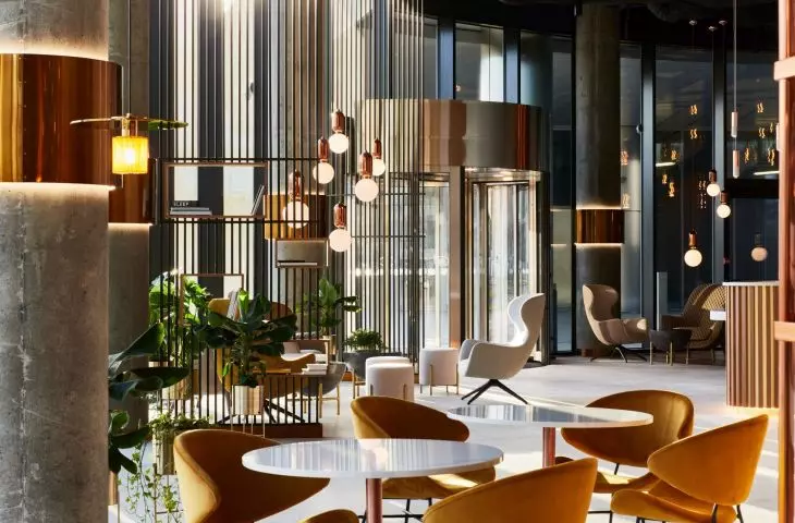 Interior of the Crowne Plaza Warsaw hotel - The HUB
