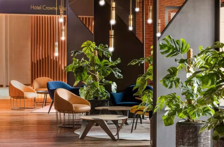 Abundant greenery at the Crowne Plaza Warsaw hotel - The HUB