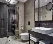 Bathroom in standard twin bedroom