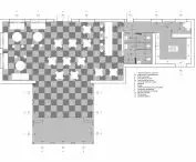 Pub with small music stage, projection and functional layout