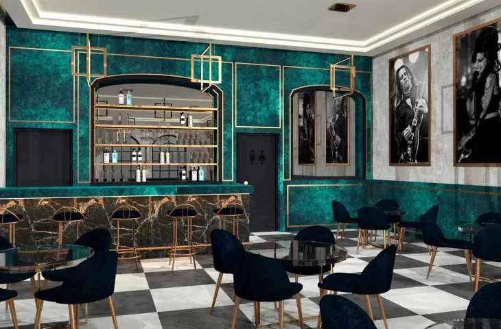 Pub z małą sceną muzyczną