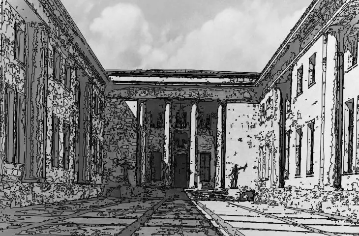 Berlin, courtyard of the New Reich Chancellery