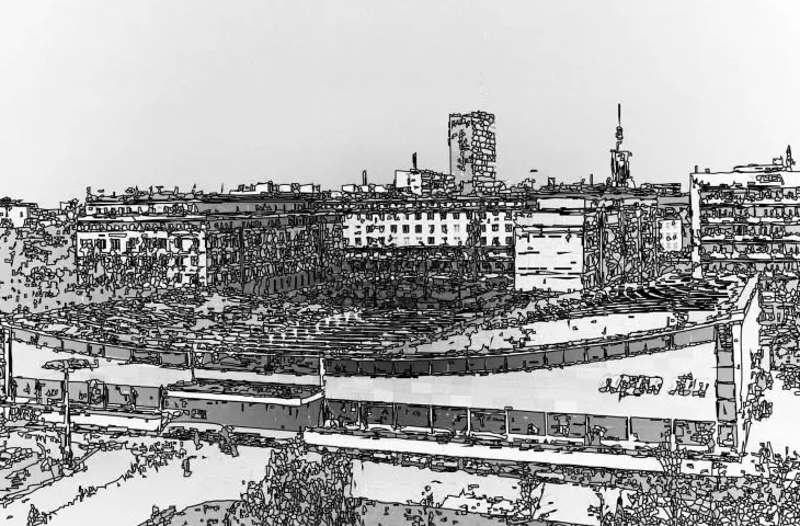 Warsaw, non-existent Supersam at Unii Lubelskiej Square 