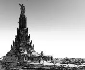 Moscow, design of the Palace of Councils on the site of the Cathedral of Christ the Savior 