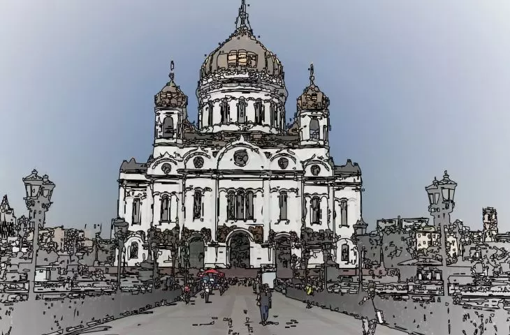 Moscow, rebuilt Cathedral of Christ the Savior