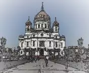 Moscow, rebuilt Cathedral of Christ the Savior