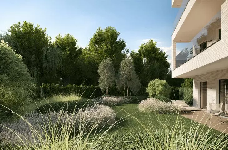 Orkana Apartments in Warsaw, garden