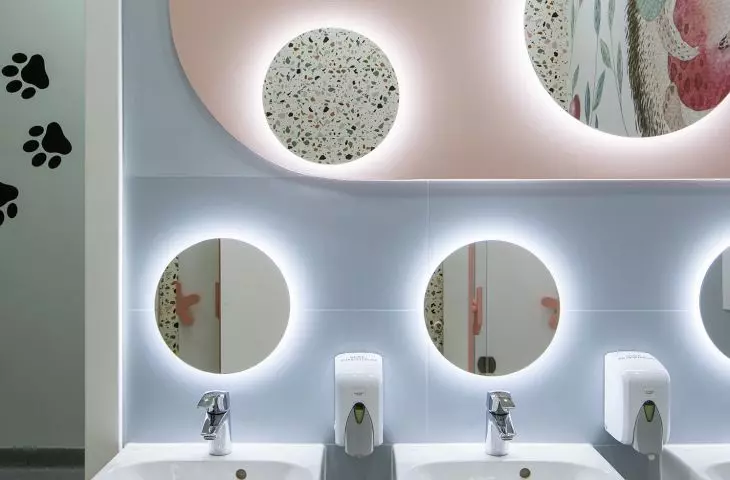 colorful bathroom