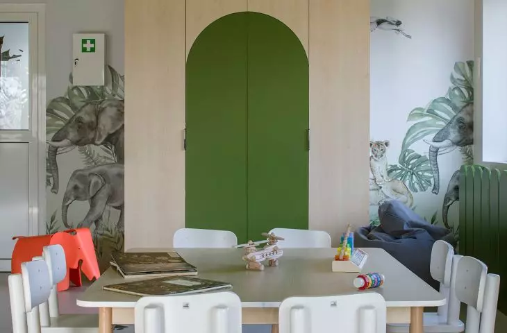 one of the kindergarten classrooms