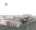 On the roof, the architects planned a meadow and an off-road auditorium